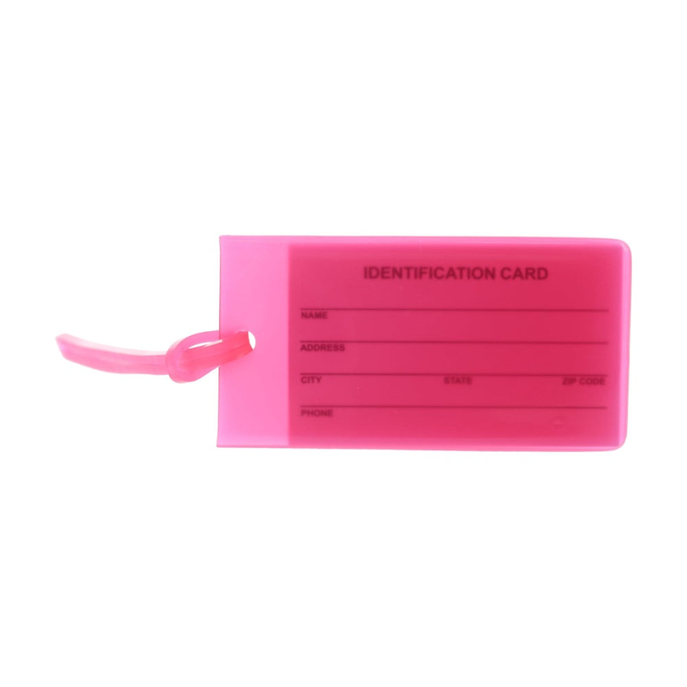 4pc Milleni Travel Jelly Luggage Suitcase Tags Loop Strap Name Address