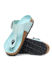 Women's Gizeh Big Buckle Regular Width Sandals In High Shine Surf Green