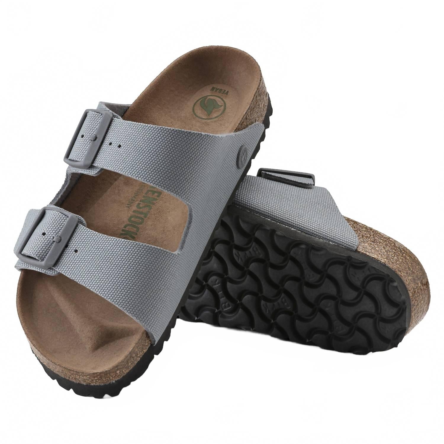 Men's Arizona Rivet Logo Textile Sandals In Stone Coin