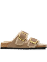 Arizona Big Buckle Shearling-Lined Sandals