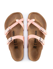 Mayari Birko-Flor Sandal in Coral Peach