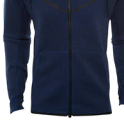 Men's Hooded Zipper Tech Fleece Hoodie In Obsidian Blue