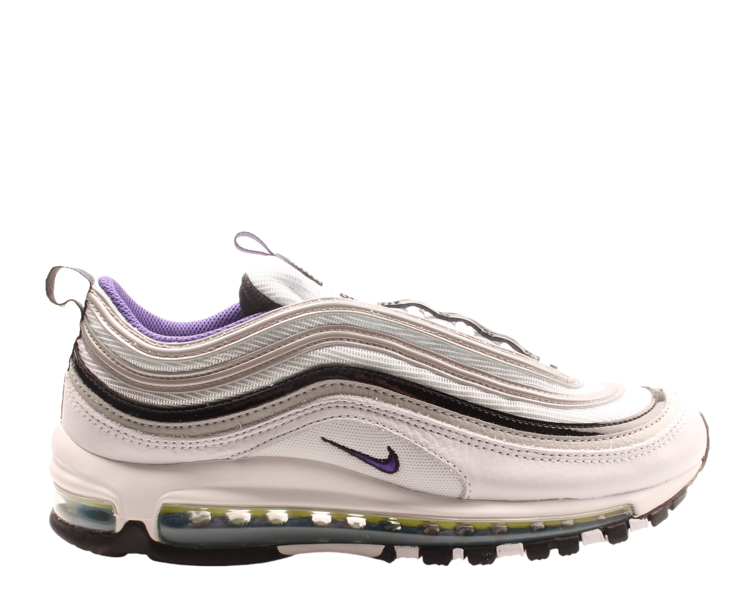 Men's Nike Air Max 97 Airmoji White/Court Purple-Black Running Shoes DD9598-100