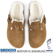 Unisex - Boston Suede Leather Shearling Clog In Mink