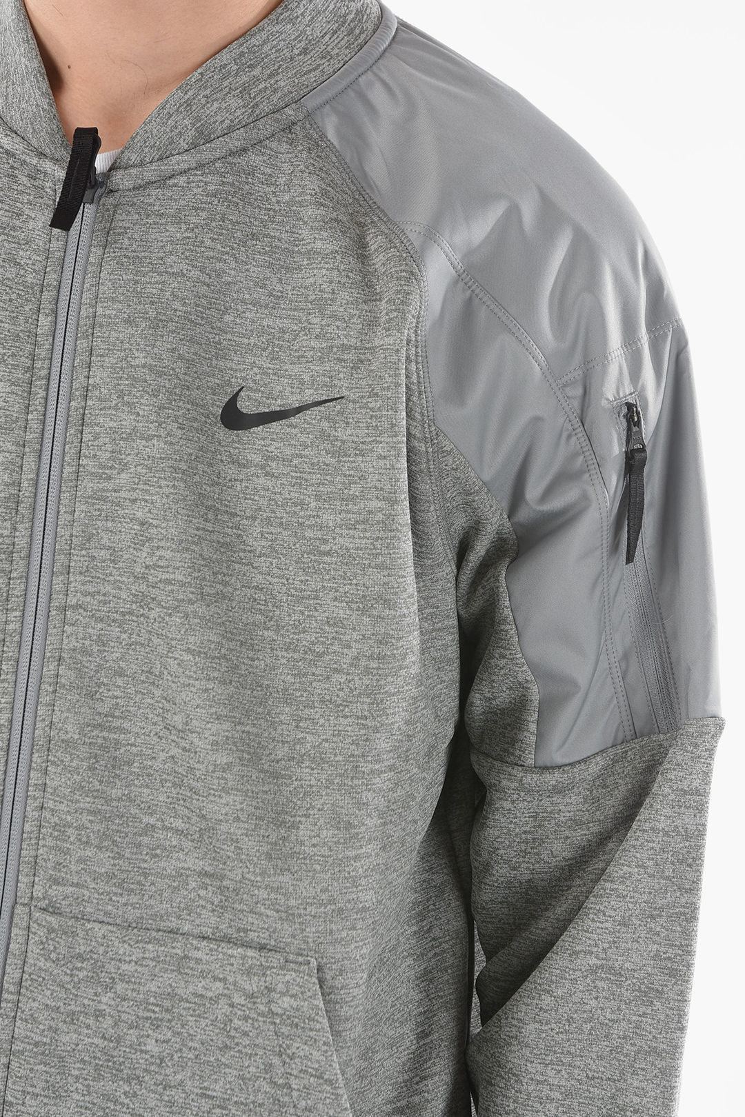 Nike Zip Closure Therma-Fit NOVELTY Sweatshirt with Nylon Inserts