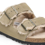 Women's Arizona Shearling Narrow Sandals In Taupe
