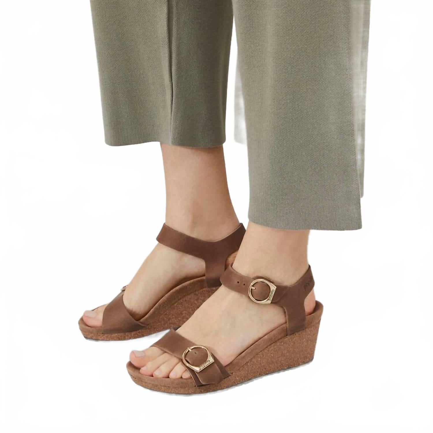 Women's Soley Wedge Heel Sandals In Cognac