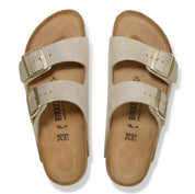 Women's Arizona Narrow Sandal In Taupe Suede Shimmering