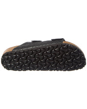 Birkenstock Arizona BS Narrow Croc-Embossed Leather & Shearling Sandal