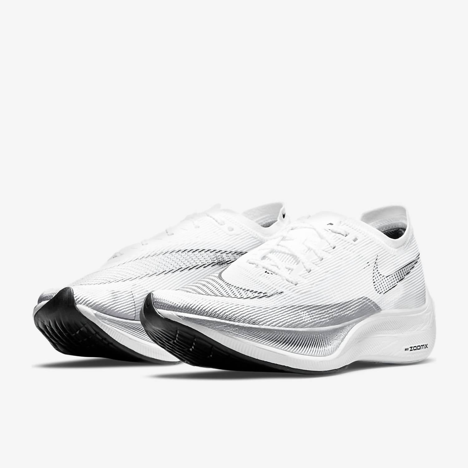Women's Zoomx Vaporfly 2 Shoes In White/black Metalic Silver