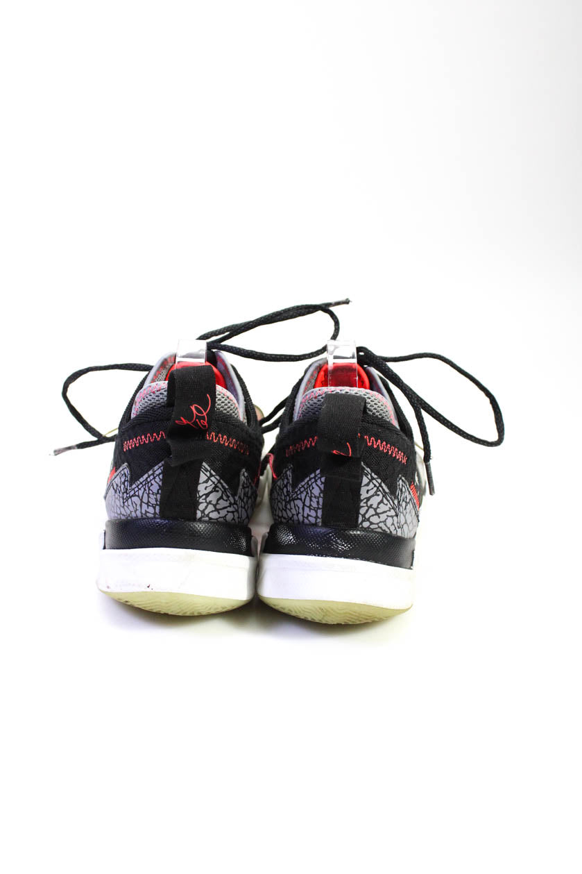 Nike Air Mens Abstract Textured Patchwork Lace-Up Sneakers Black