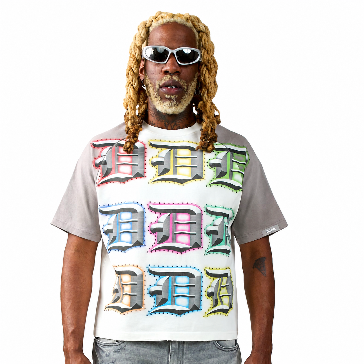 Men's Duaa Grid T-Shirt Grid-multi