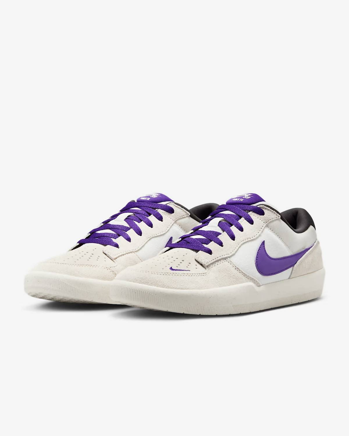 Men's Sb Force 58 Vikings Away Skate Shoes In Phantom/court Purple-Summit White
