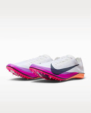 Unisex Zoomx Dragonfly 2 Elite Running Shoes In White/hyper Violet/bright Crimson/obsidian