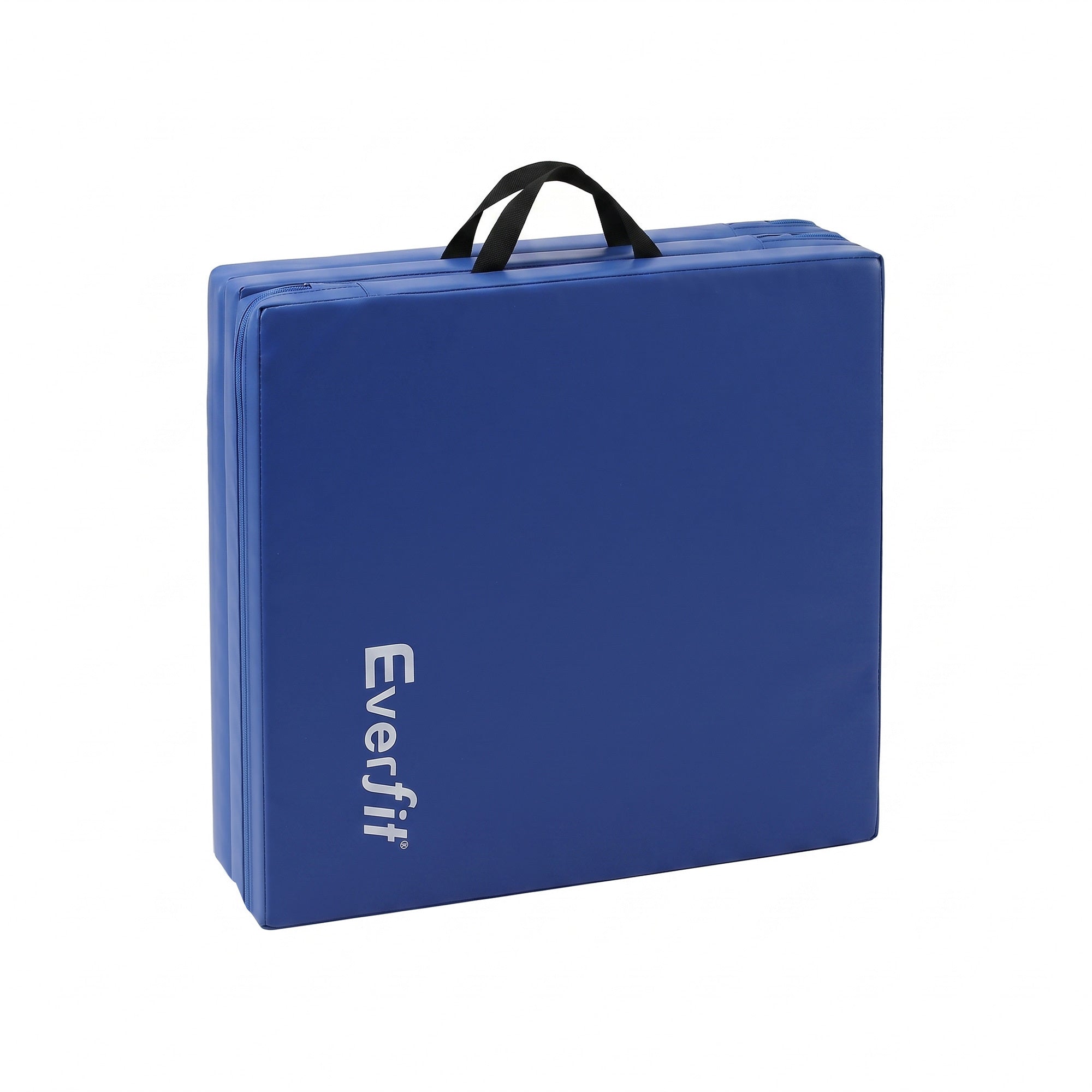 Everfit Gymnastics Mats Folding Exercise Floor Mat Portable 3 Fold Tumbling Mat Blue