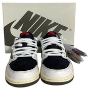 Nike Jordan 1 Retro Low OG SP in Travis Scott Olive, Black, and White Suede and Leather