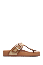 Natural Raffia Gizeh Thong Sandals