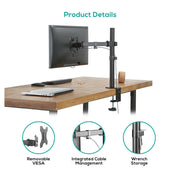 Activiva ErgoLife 13"~32" Single Monitor Screen Double Joint Monitor Arm