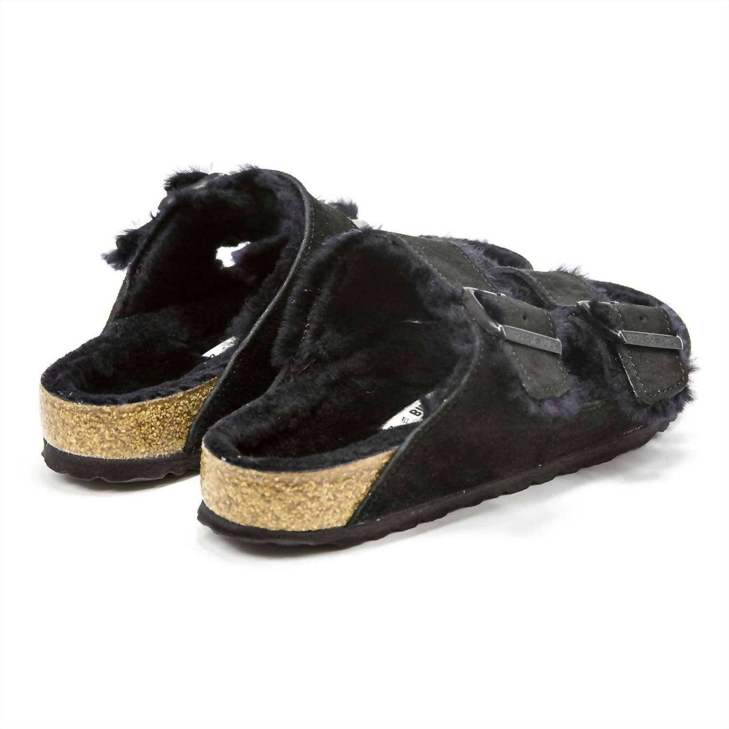 Men's Arizona Shearling Sandals In Black