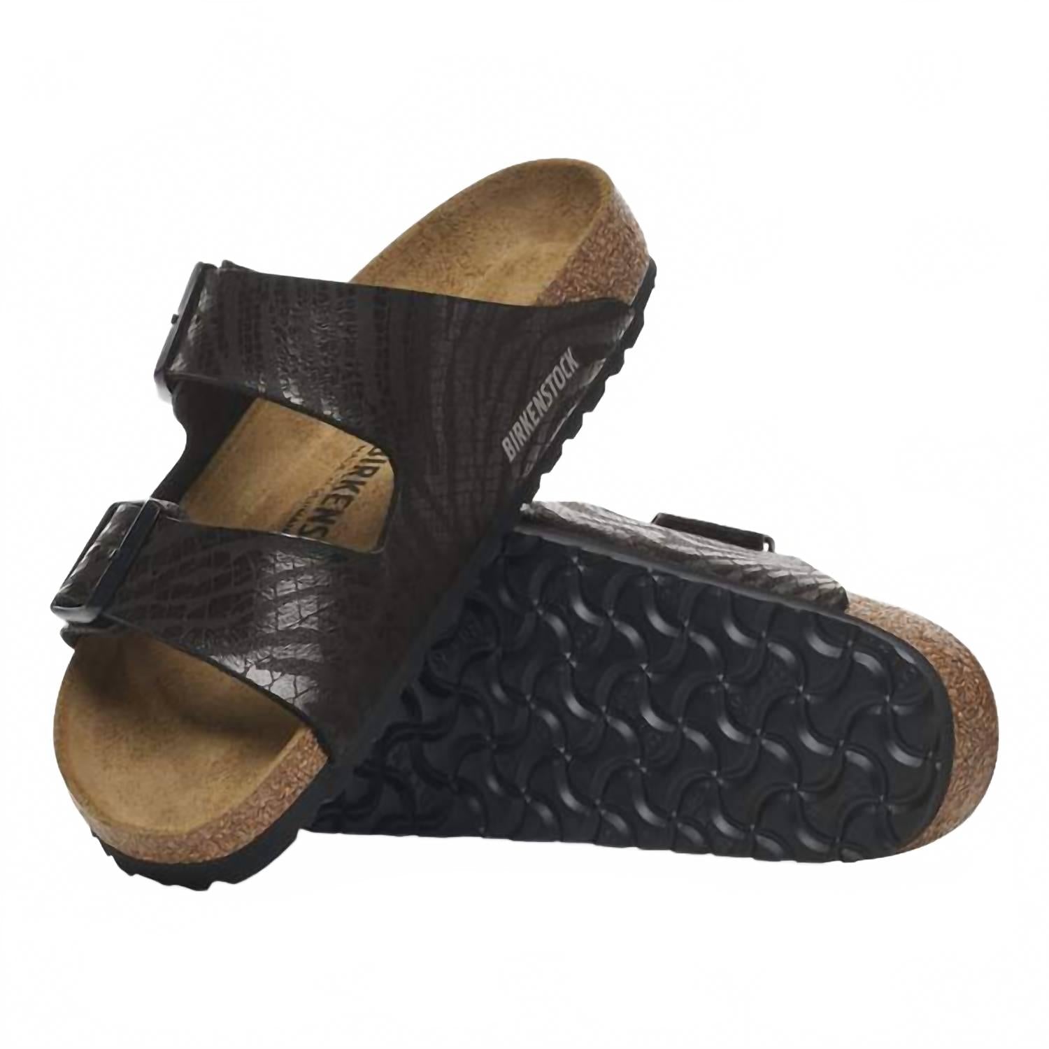 Unisex Arizona Synthetics Sandals In Zebra Black