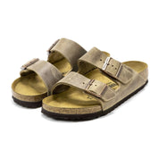 Men's Arizona Oiled Leather Sandals In Brown Brown