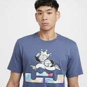 Nike LeBron Monopoly T-Shirt Men's Blue Graphic Print Short Sleeve DSGL706