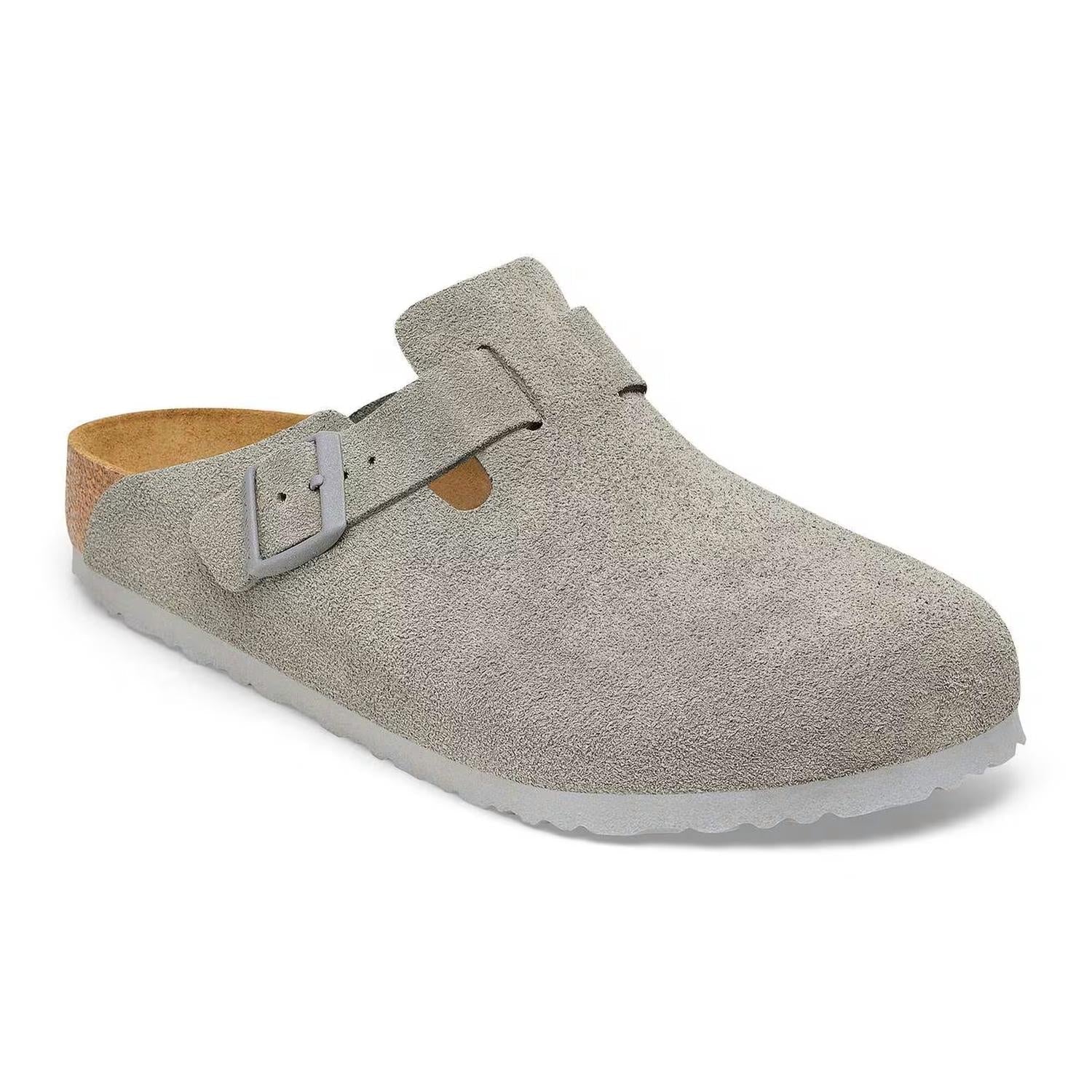 Unisex Boston Clogs In Corduroy Stone Coin