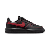 Pre School Nike Force 1 Low Lv8 3_Black/University Red-Black-Black