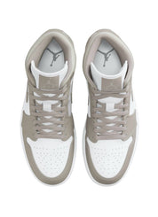 Men'S Air Jordan 1 Mid Sneaker in College Grey/White Light Bone