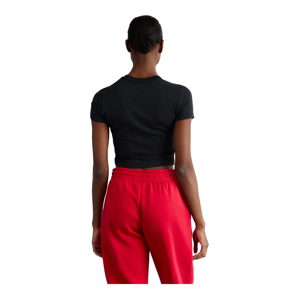 Women's Nike Sportswear Chill Knit Cropped T-Shirt - Black