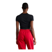 Women's Nike Sportswear Chill Knit Cropped T-Shirt - Black