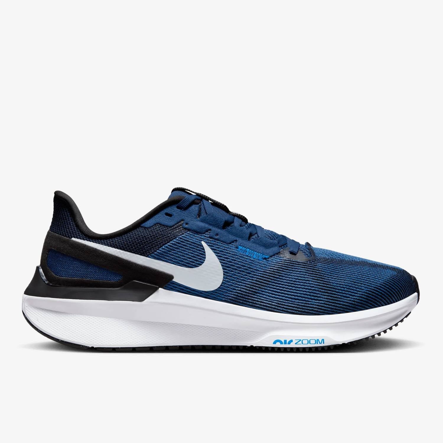 Men's Structure 25 Road Running Shoes In Navy Blue/pure Platinum/white/black