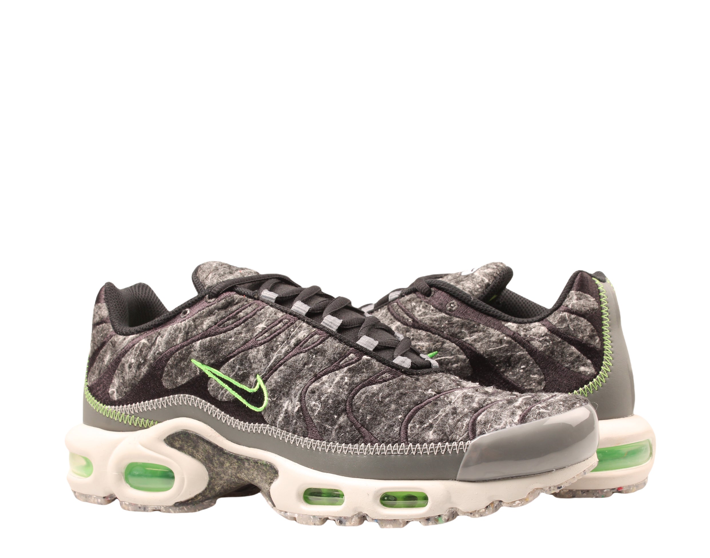 Men's Nike Air Max Plus Wolf Black-Electric Green Running Shoes DA9326-001