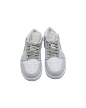 Nike Air Jordan 1 Low SE "Tear Away"  Sneakers in Silver Leather
