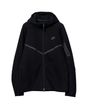 Minimalist Black Full-Zip Jacket with Hood