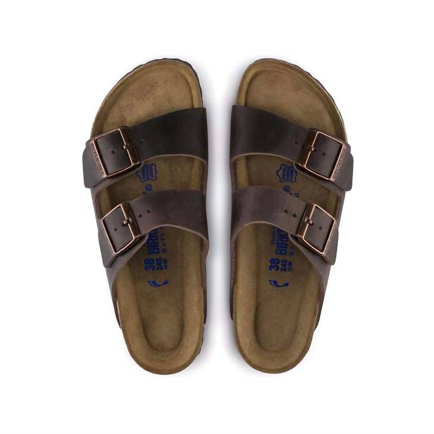 Women's Arizona Soft Footbed Oiled Leather Sandals In Habana