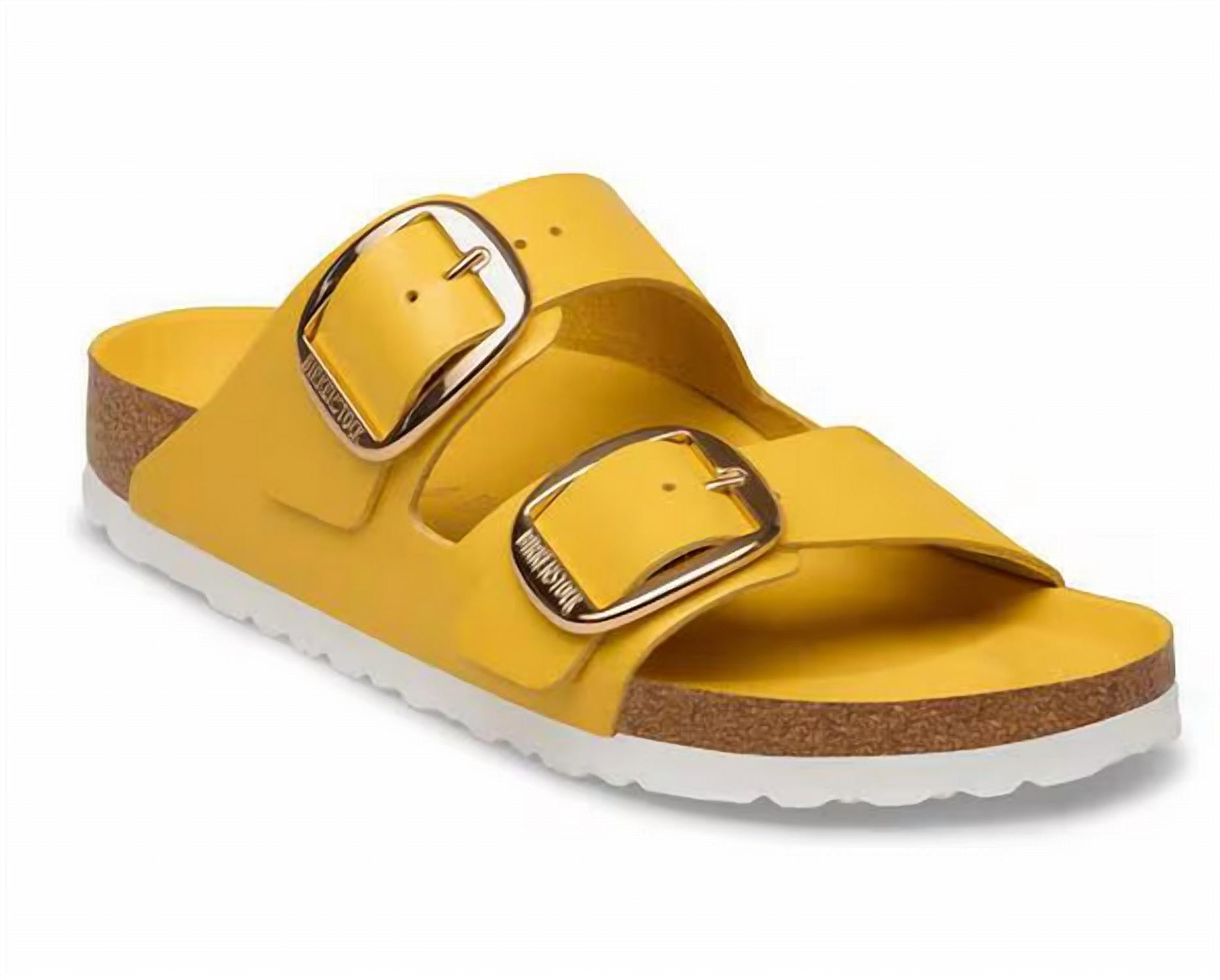 Women's Arizona Big Buckle Sandals In High Shine Ochre