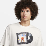 Men's Nike Max90 Basketball T-Shirt Summit White Graphic Print Cotton DSG154