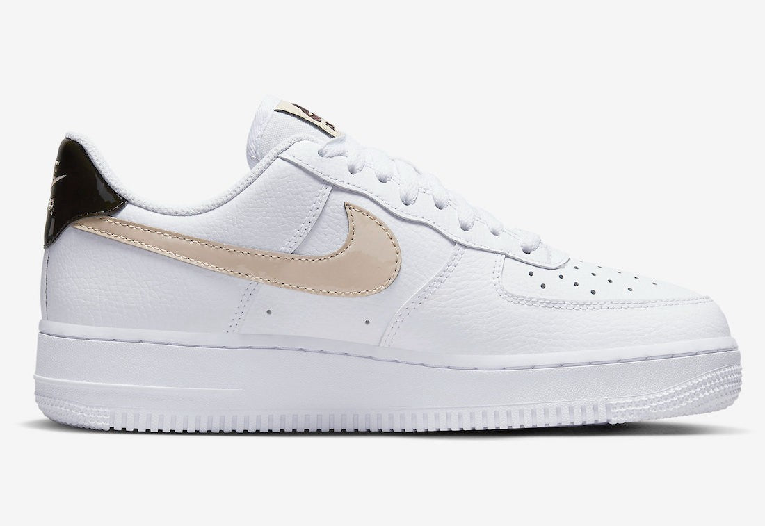 Women's Nike Air Force 1 '07 FD9873-100 Sneaker US 5.5 White Tan Lifestyle Shoes