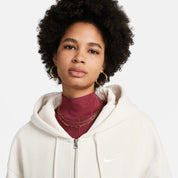 Nike Sportswear Phoenix Fleece Hoodie Women's White Long Sleeve Full-Zip DSGL344