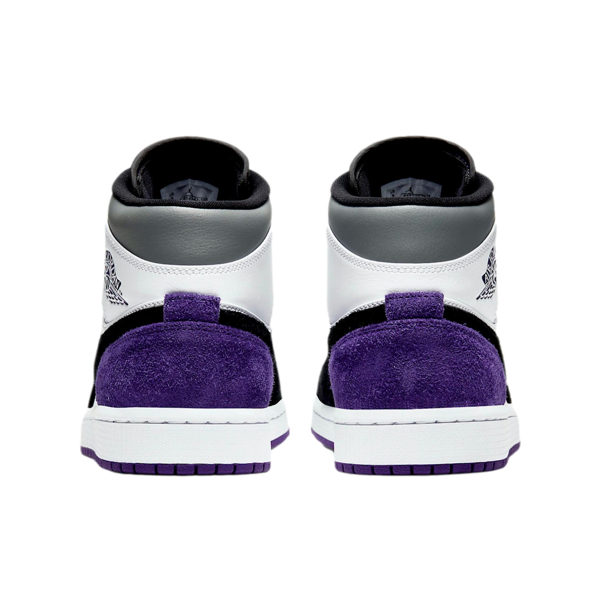 Nike Air Jordan 1 Mid SE White / Court Purple-Black  852542-105 Men's