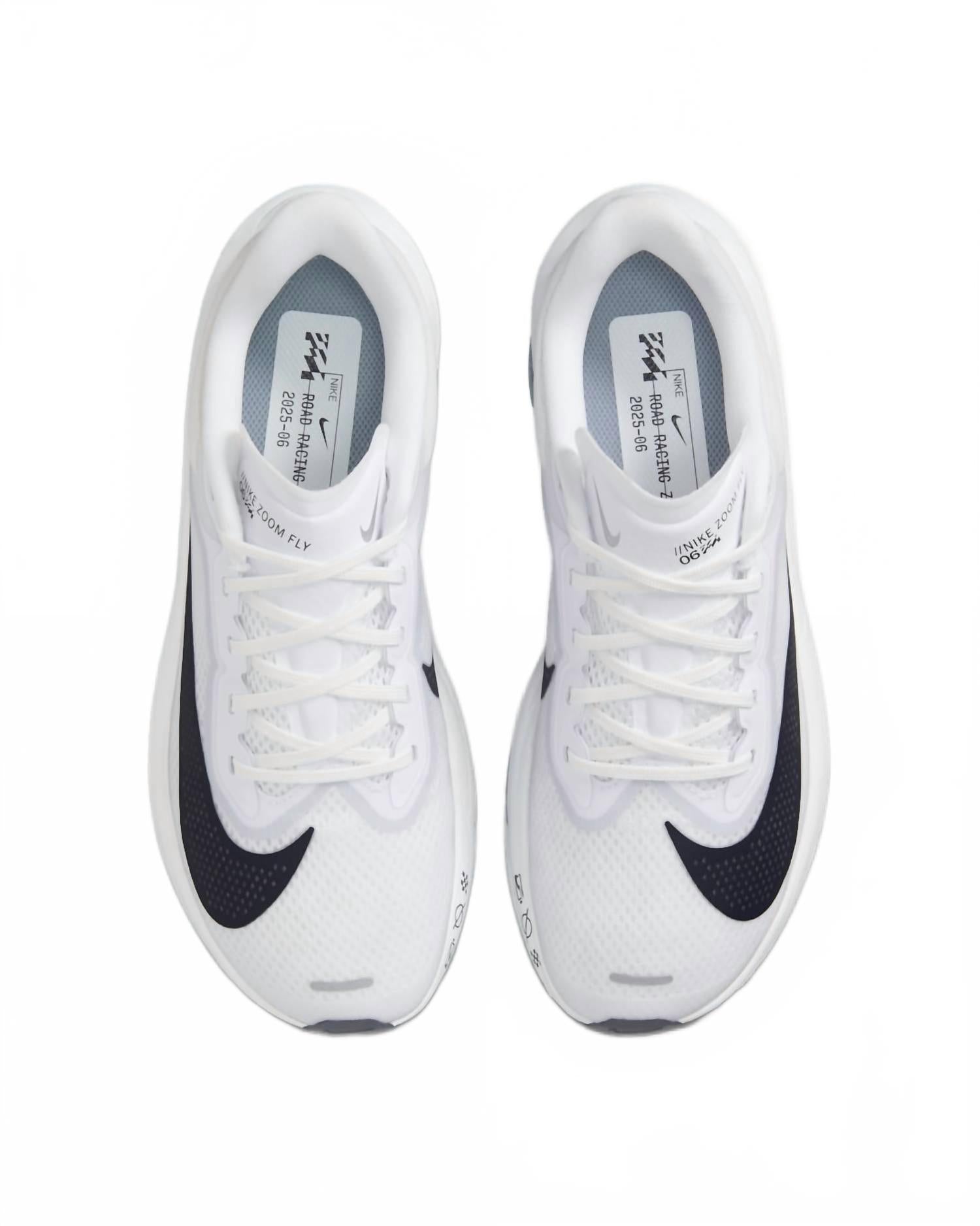 Women's Zoom Fly 6 Road Racing Shoes In White Pure Platinum Obsidian Mist Gridiron