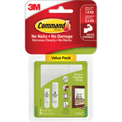 3M Command 2 Packs Small & Medium Picture Hanging Strips Value 12-Pack