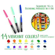 16pc Crayola Signature Blending Markers w/ Tin 9y+