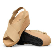 Women's Samira Nubuck Leather Wedge Sandals In Sandcastle