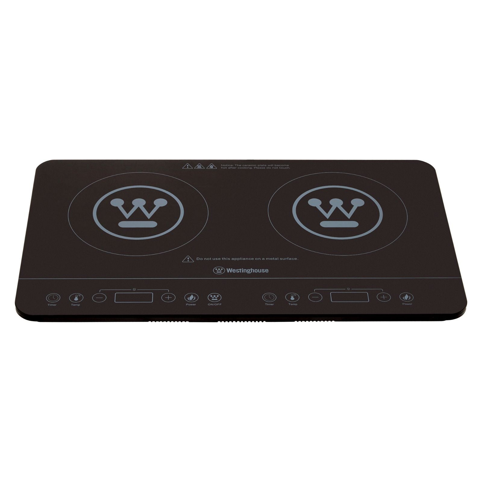 Westinghouse Double Induction Cooktop, 2400W, Slim Design