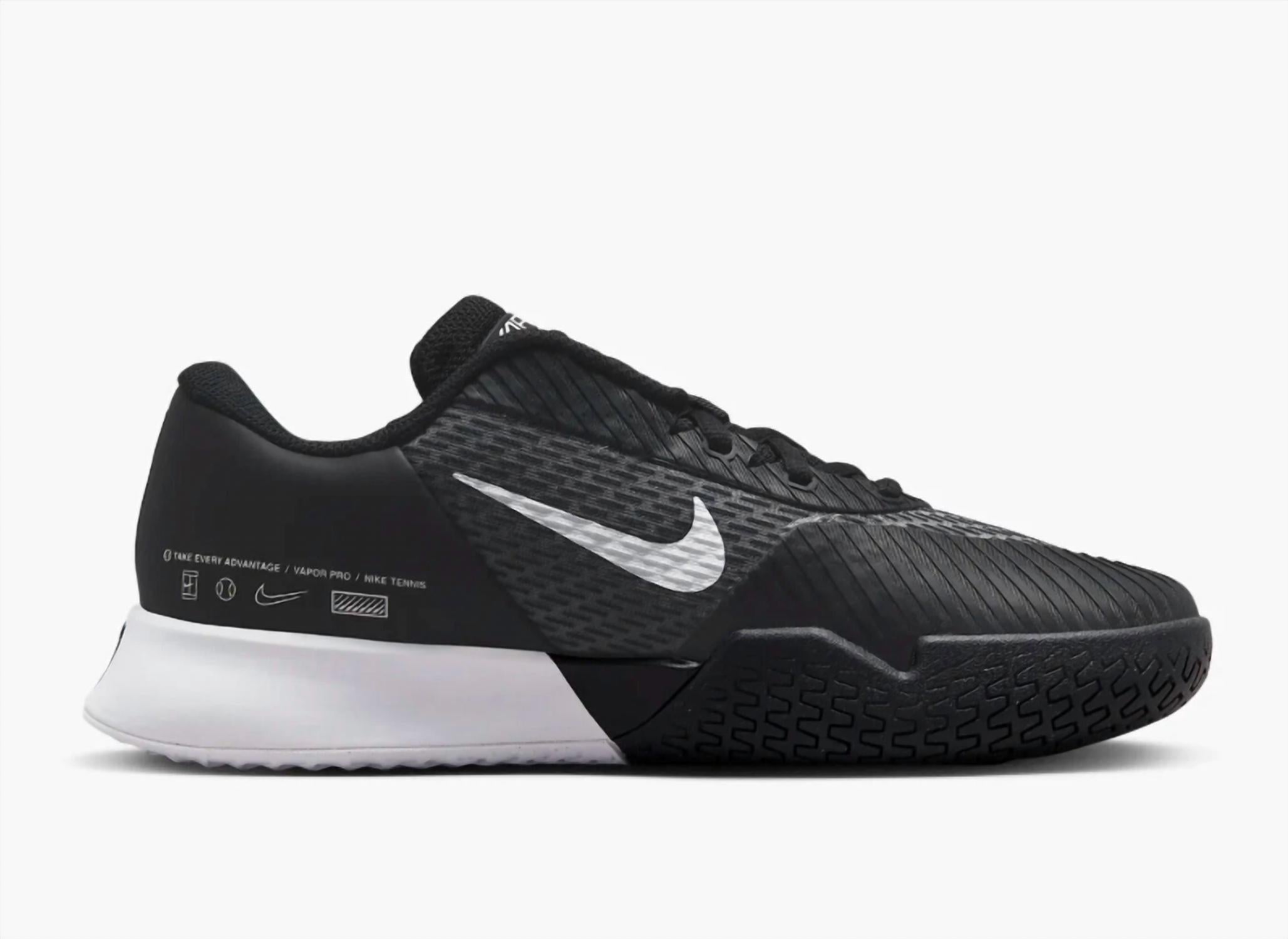 Women's Nike Zoom Vapor Pro 2 Shoes In Black/white