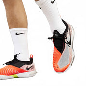 Men's React Vapor Nxt Hc Shoes In White/black/bright Mango