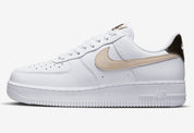Women's Nike Air Force 1 '07 FD9873-100 Sneaker US 5.5 White Tan Lifestyle Shoes