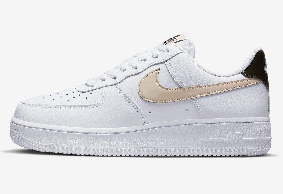 Women's Nike Air Force 1 '07 FD9873-100 Sneaker US 5.5 White Tan Lifestyle Shoes
